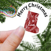 Merry Christmas Stocking Printed Sticker - X Small 25mm