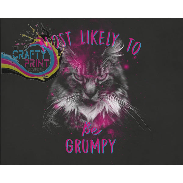 Most Likely to be Grumpy Cat T-shirt - Black - Shirts & Tops