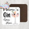 Gin Goes Here Personalised Drinks Coaster - Coasters