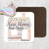 New Home Word Art Coaster - Coasters