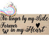 No longer by my side Wooden Block Decal Sticker