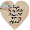 No longer by my side Wooden Heart Decal Sticker