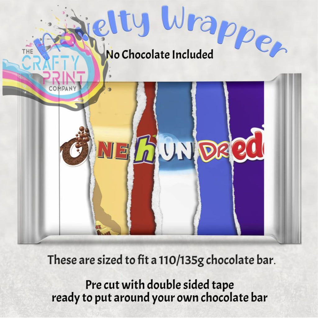 One Hundred Birthday Chocolate Bar Wrapper - Gift Wrapping