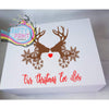 Our Christmas Eve Box Reindeer Vinyl Sticker - Decorative