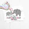 Our First Father’s Day 2022 A5 Card & Envelope - Pink