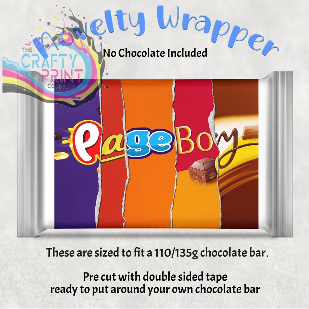 Page Boy Chocolate Bar Wrapper - Wrapping Paper