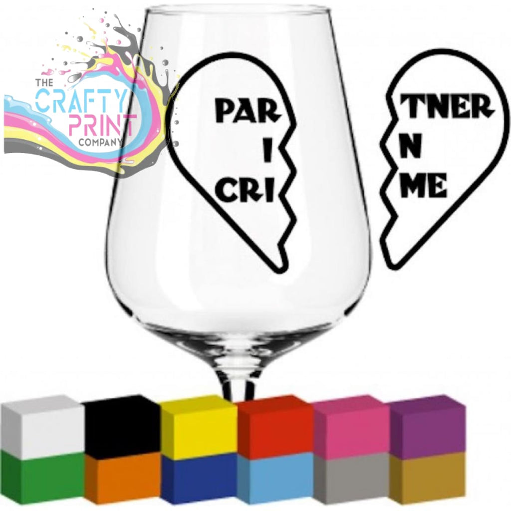 Partner in Crime Glass / Mug / Cup Decal / Sticker