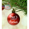 Personalised First Christmas V2 Bauble Decal Vinyl Sticker