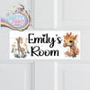 Personalised Giraffe Metal Bedroom Door Sign