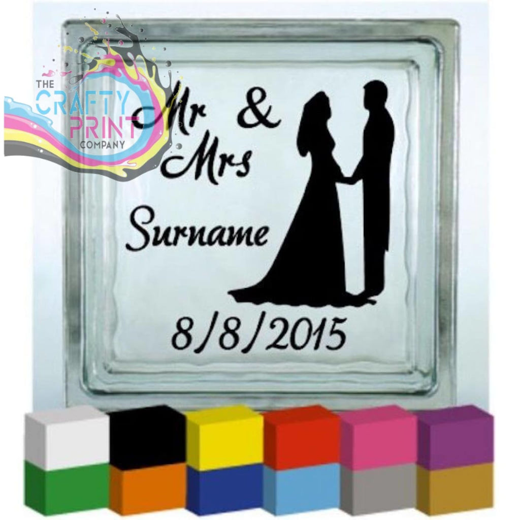 (Personalised) Wedding Day Mr & Mrs Vinyl Decal Sticker