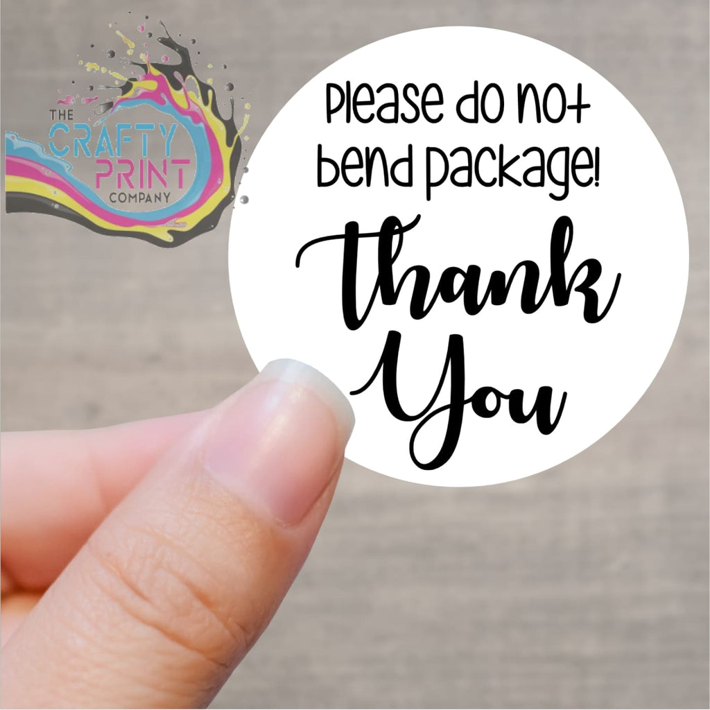 Please do not bend package! Thank You Printed Sticker