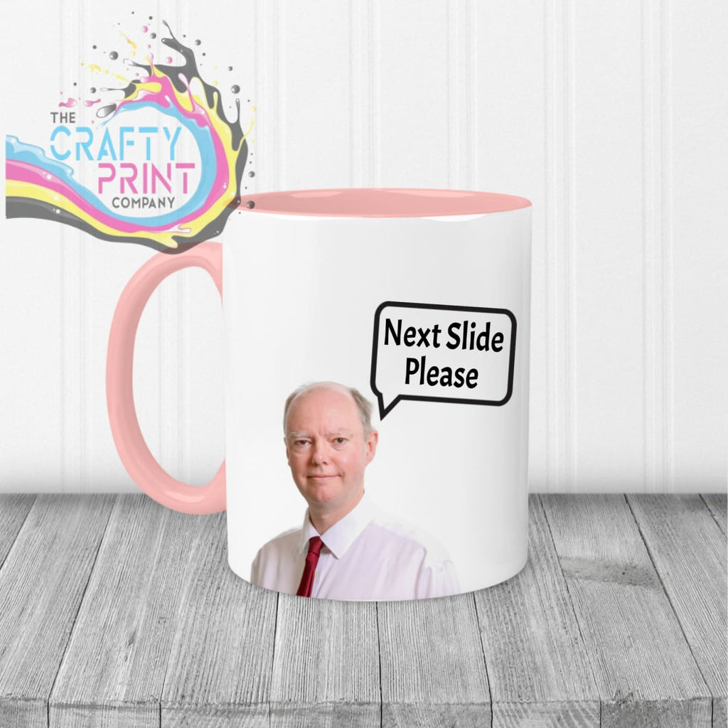 Professor Chris Witty Next Slide Please Mug - Pink Handle &