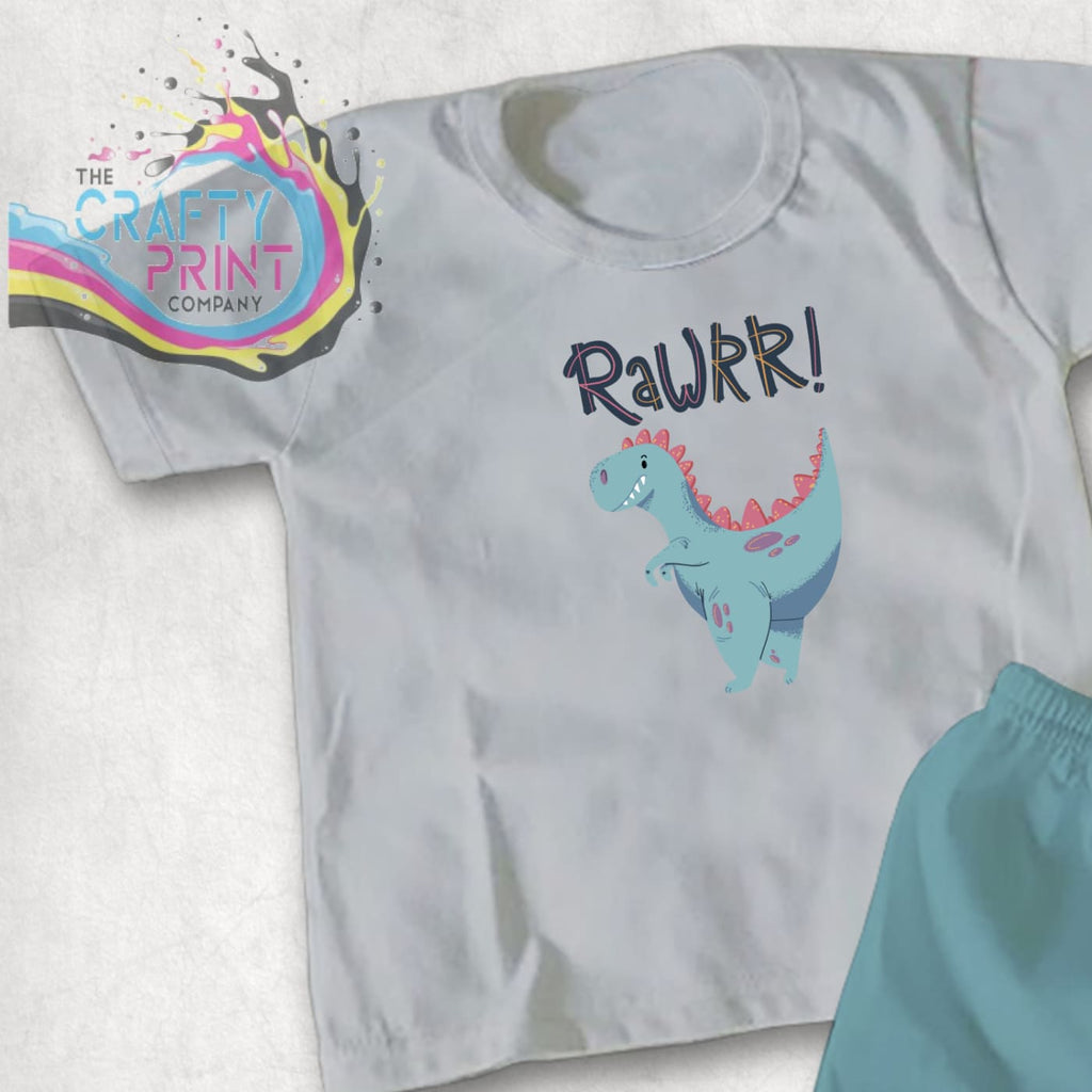 Rawrr Dinsoaur T-shirt - Grey - Shirts & Tops