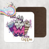 Some bunny needs coffee Coaster - Coasters