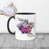 Some bunny needs coffee Mug - Black Handle & Inner - Mugs