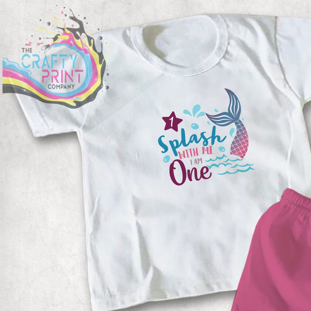 Splash with me I am One Children’s T-shirt - White - Shirts