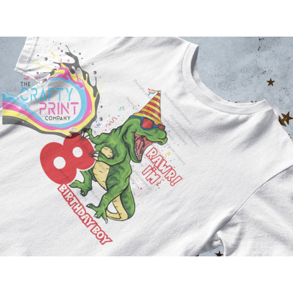 T Rex Dinosaur Age Birthday Boy Children’s T-shirt