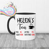 Tea Coffee Ingredients Personalised Mug - Black Handle &