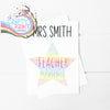 Teacher Rainbow Star Personalised A5 Card & Envelope