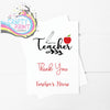 Teacher Thank You Personalised A5 Card & Envelope