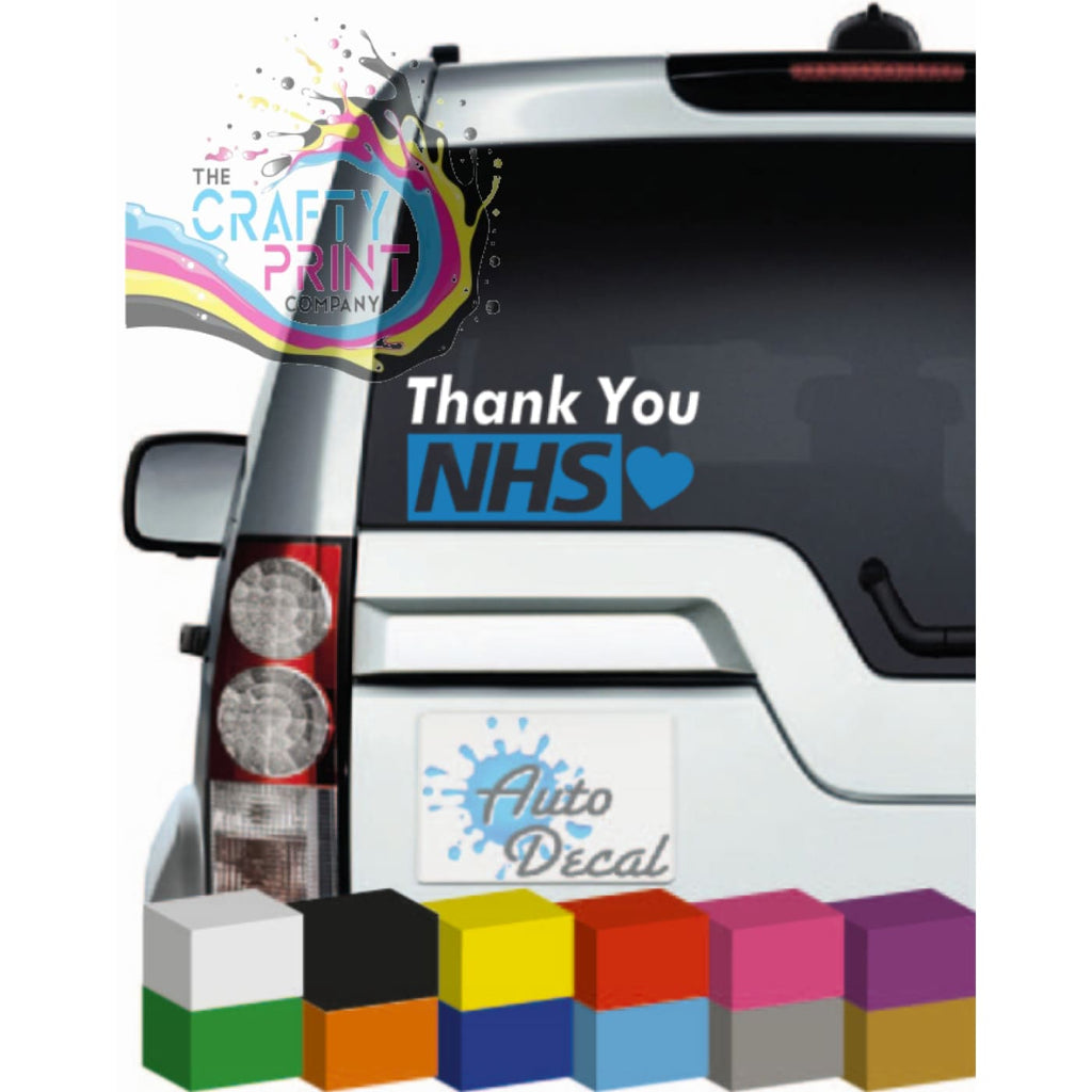 Thank You NHS Novelty Car Sticker - Bumper Stickers