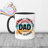 The Man Myth Legend - printed Mug - Black Handle & Inner