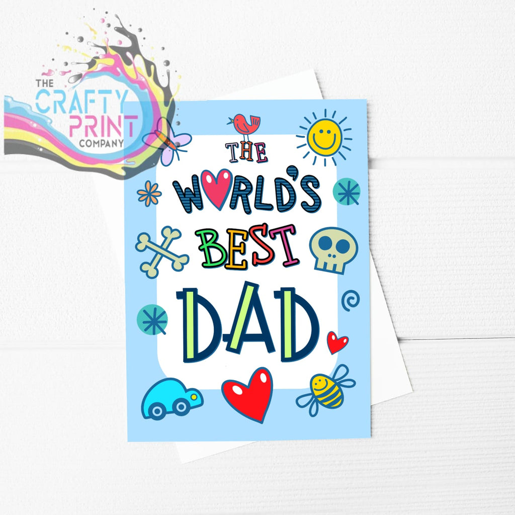 The World’s Best Dad A5 Card & Envelope - Greeting Note