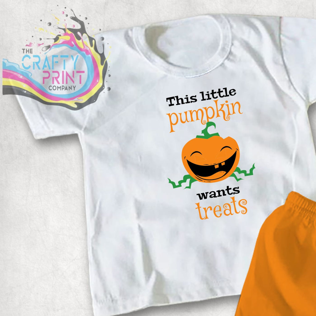 This little pumpkin wants treats T-shirt - White - Shirts &