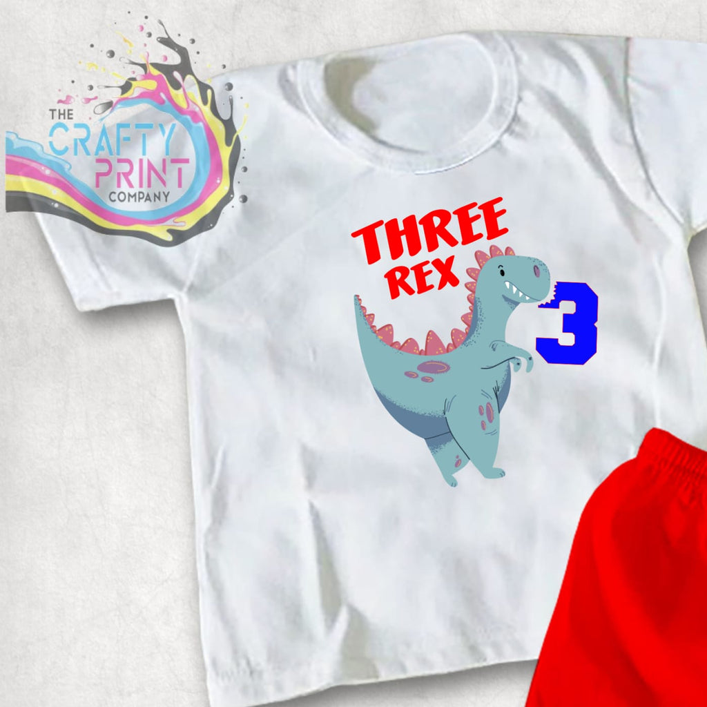 Three Rex T-shirt - White - Shirts & Tops