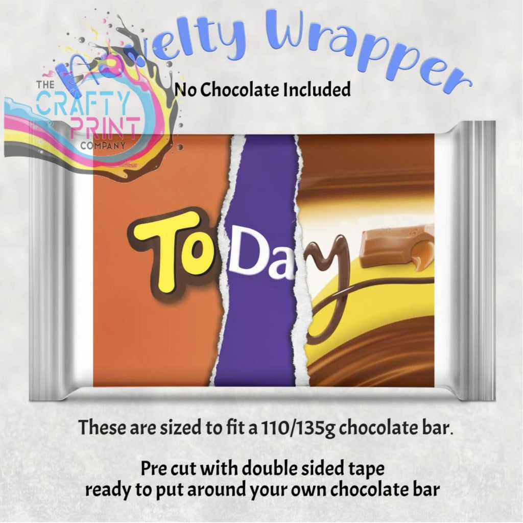 Today Birthday Chocolate Bar Wrapper - Gift Wrapping