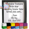 Twinkle (Personalised) Vinyl Decal Sticker - Decorative