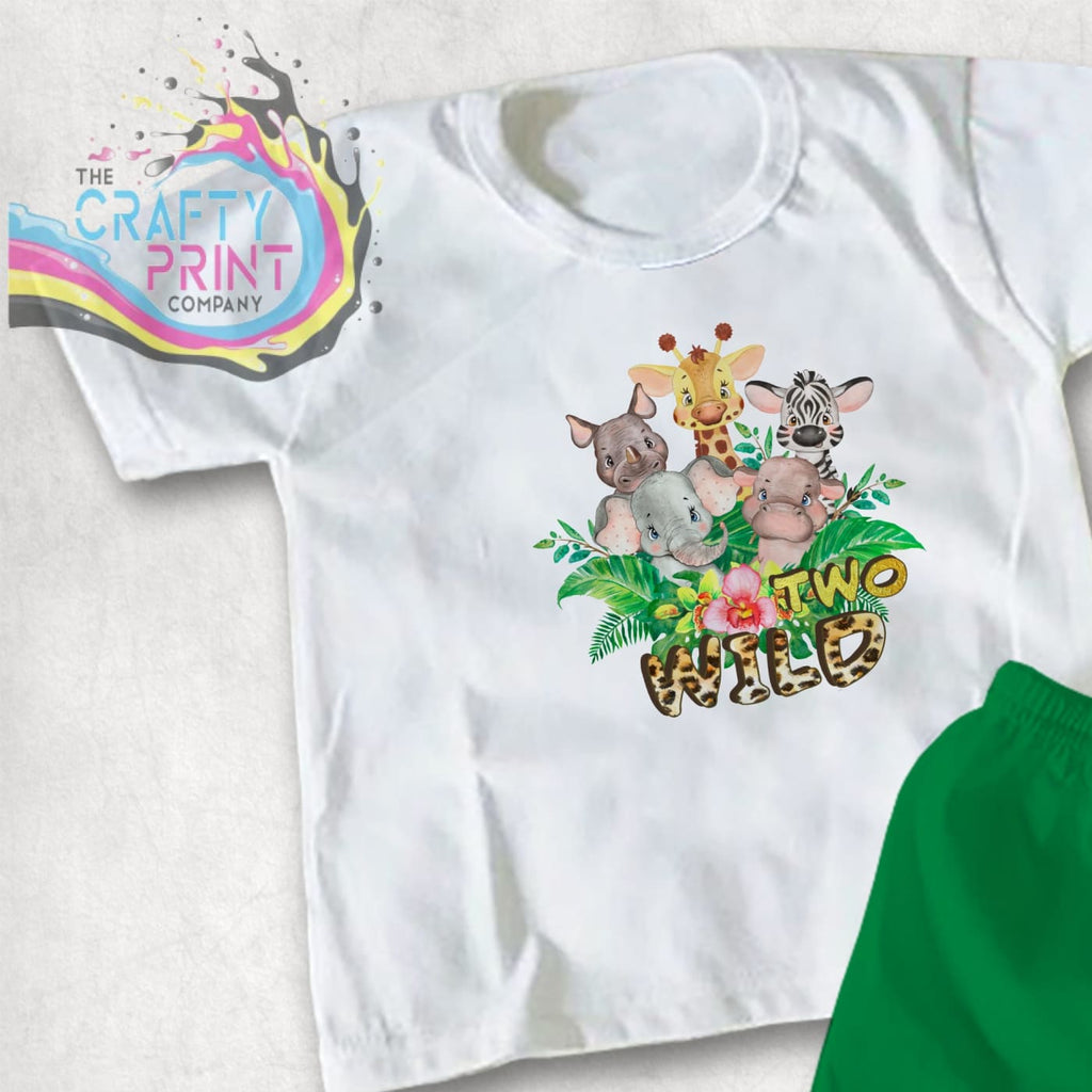 Two Wild Children’s T-shirt - White - Shirts & Tops