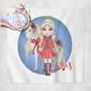 Unicorn Christmas Girl Personalised Face Cloth - Blonde