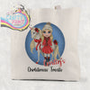 Unicorn Christmas Girl Personalised Tote / Goodie Bag