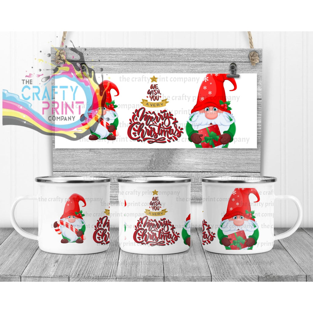 We wish you a very Merry Christmas Gnome Mug - Enamel - Mugs