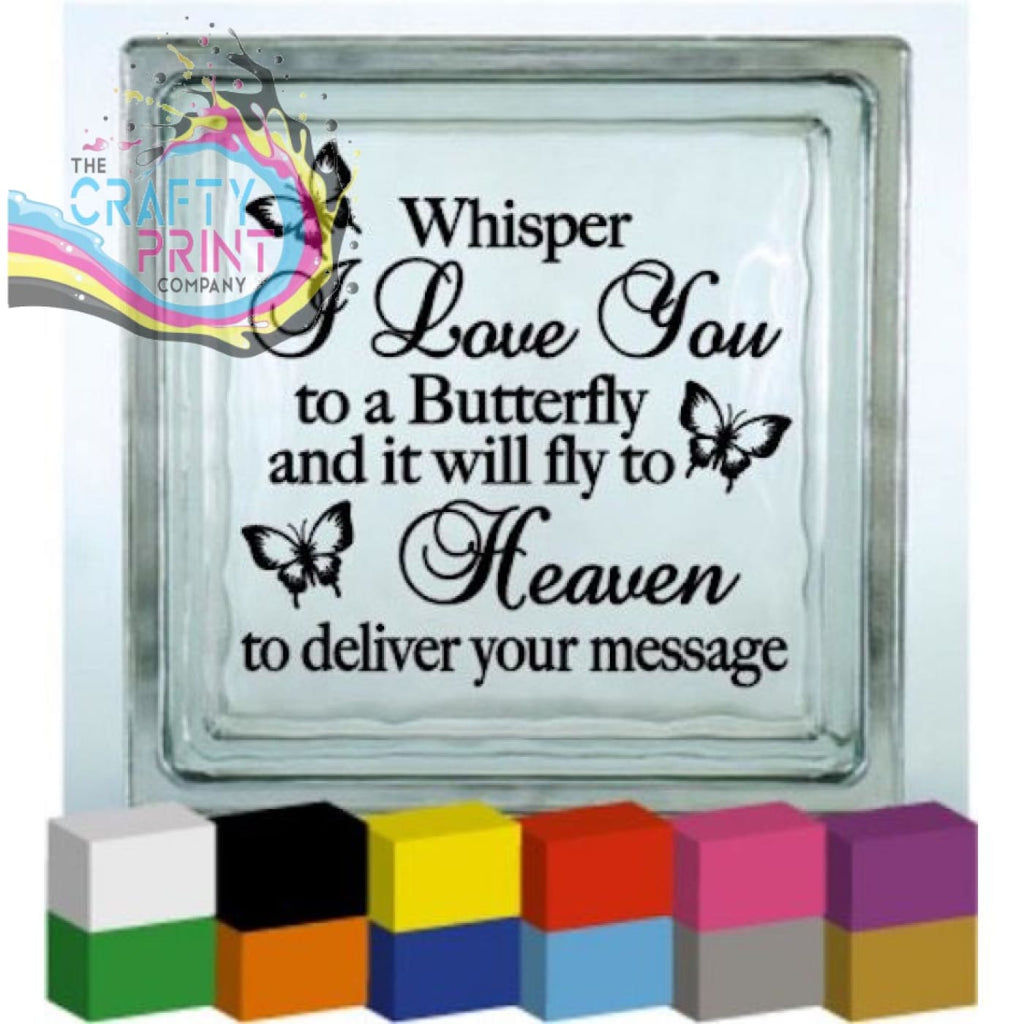 Whisper I Love You Vinyl Decal Sticker - Decorative Stickers