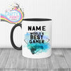 Worlds Best Gamer Playstation Personalised Mug - Black